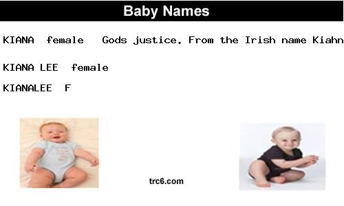 kiana-lee baby names